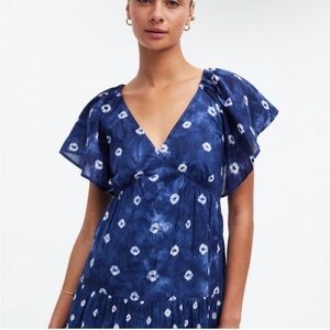 Madewell Blue Batik Maxi Dress